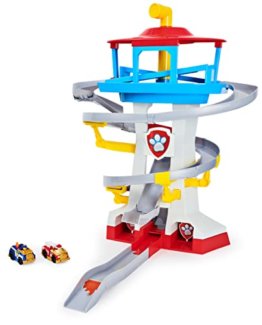 PAW PATROL, True Metal Adventure Bay Rettungsweg-Spielset mit 2 exklusiven Fahrzeugen im Maßstab 1:55 - 1