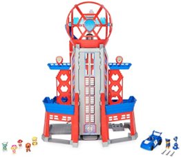 PAW PATROL Ultimatives XXL Hauptquartier aus dem Kinofilm, 90cm hoch, inklusive 6 Spielfiguren und 1 Basis Fahrzeug, ab 3 Jahren - 1