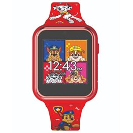 Accutime PAW4275 Kinder Smartwatch Paw Patrol, Kinderuhr mit Selfie Kamera, Foto & Video, Stoppuhr, 6 Spiele, 3 Hintergründe, 10 Zifferblätter, Diktiergerät, Fitness Tracker Uhr, Wecker, Rot - 1
