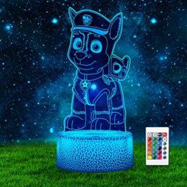 Ainvliya Nachtlicht Kinder, 3D Led Touch Lampe Licht, 16 Farben Nachtlampe Dimmbar mit Fernbedienung, Spielzeug für Jungen Weihnachts Geburtstagsgeschenk Deko Schlafzimmer - 1
