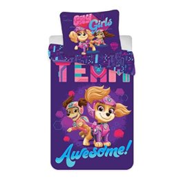 Baby Bettwäsche 100x135 Motiv PAW Patrol City Girl, 100% Baumwolle - 1