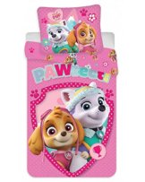 Baby Bettwäsche Set 2tlg. Paw Patrol 100% Baumwolle 100x135 cm, 40x60 cm, Skye und Everest - 1