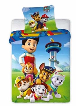 Bettwäsche-Set Paw Patrol, 100x135cm 40x60 cm, 100% Baumwolle, - 1