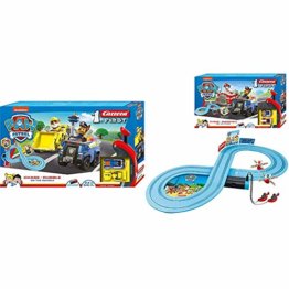 Carrera First PAW Patrol On The Double 2,4m Rennstrecken-Set | 2 ferngesteuerte Fahrzeuge mit Chase und Rubble & First PAW Patrol On The Track 2,4m Rennstrecken-Set | 2 ferngesteuerte Fahrzeuge - 1