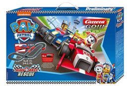 Carrera Paw Patrol – Ready, Race Rescue I 4,3m elektrische Rennbahn mit Streckenteilen im Maßstab 1:43 I Rennstrecken-Set für bis zu 2 Spieler I für Kinder ab 5 Jahren & Erwachsene - 1
