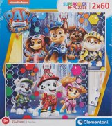 Clementoni 24787 Peppa Wutz Supercolor Paw Patrol The Movie – 2 x 60 Teile – Puzzle für Kinder ab 5 Jahren – Hergestellt in Italien, Cartoon', Mehrfarbig, One Size - 1