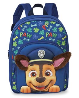 Fabrizio Patrol Rucksack – Kindergartenrucksack für Jungen von 3-6 Jahren mit Chase und abstehenden Plüschohren, Tasche für Kindergarten und Kita – 31cm x 24cm x 13cm - 8L blau, Einheitsgröße - 1