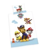 Herding PAW PATROL Kleinkinder-Bettwäsche-Set, Wendemotiv, Bettbezug 100 x 135 cm, Kopfkissenbezug 40 x 60 cm, Baumwolle/Renforcé - 1
