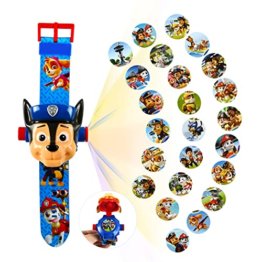 Niumowang Kinder Cartoon Uhr, Kinder Projektor Uhr, Paw Dog Patrol Kinder Armbanduhr, Einstellbare Digitale Projektionsuhr, 24 Bilder, Kinderuhr, Kinder Geschenk zum Geburtstag (B) - 1