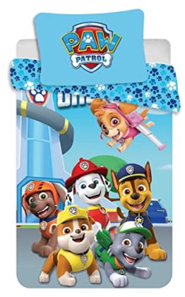 PAW PATROL, 100% Baumwolle, Blue, 100 x 135 + 40 x 60 cm - 1