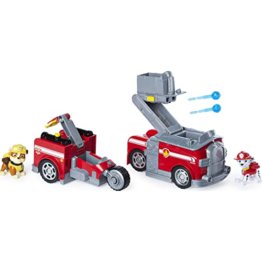 PAW Patrol 6056035 Marshalls 2 in 1 Split Second Feuerwehrauto mit 2 Figuren - 1