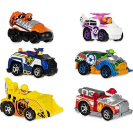 PAW Patrol 6058350 TRUE Metal Geschenkset mit sechs Metall - Fahrzeugen - Carbon Fiber Version - 1