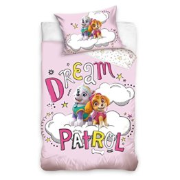 Paw Patrol Bettwäsche 100x135 40x60 Baumwolle · Babybettwäsche Kinderbettwäsche für Mädchen und Jungen · rosa · Mädchenbettwäsche - 1