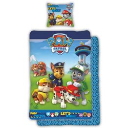 PAW PATROL Bettwäsche Helfer Auf Vier Pfoten Kinderbettwäsche Helden Hunde TV Serie 135 cm x 200 cm - 1