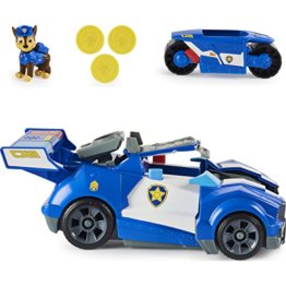 Paw Patrol Chases 2-in-1 Polizeicruiser aus dem Kinofilm, Deluxe Verwandlungsfahrzeug, mit Spielfigur und Motorrad, ab 3 Jahren - 1