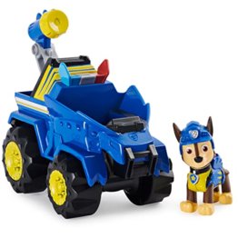Paw Patrol Dino Rescue Chases Basis Fahrzeug mit Rückzieh-Mechanismus, inklusive Hundefigur und Überraschungs-Dino, Spielzeug für Kinder ab 3 Jahren - 1