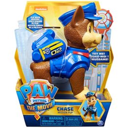 PAW PATROL Interaktive 15cm große Chase Mission Pup-Figur aus dem Kinofilm, mit Geräuscheffekten, ab 3 Jahren - 1