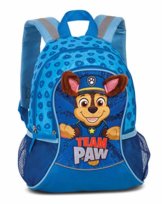 Paw Patrol Kindergartenrucksack Jungen – Kinderrucksack für Jungen von 3-6 Jahren mit abstehenden Stoffohren und Chase Motiv von Paw Patrol „Team Paw“ – 35cm x 27cm x 15cm 6L blau - 1