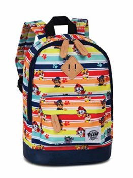 Paw Patrol Kindergartenrucksack – Kinderrucksack mit verstärktem Boden für Jungen und Mädchen von 3-6 Jahren mit Chase, Marshall und Rubble von Paw Patrol – 29cm x 21cm x 13cm bunt - 1