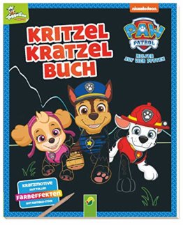 PAW Patrol Kritzel-Kratzel-Buch für Kinder ab 5 Jahren: Auskratzmotive mit tollen Farbeffekten. Kratzbuch mit Bambus-Stick - 1