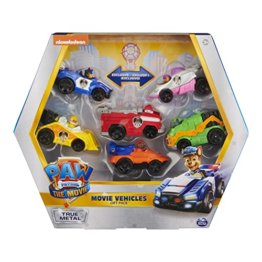 PAW PATROL Patrol True Metal-Geschenkset mit sechs 1:55 Metall-Fahrzeugen aus dem Kinofilm, ab 3 Jahren - 1