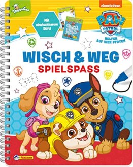 PAW Patrol: PAW Patrol: Wisch & Weg - Spielspaß: mit abwischbaren Seiten und Stift | Buch zum spielerischen Lernen (ab 4 Jahren) - 1