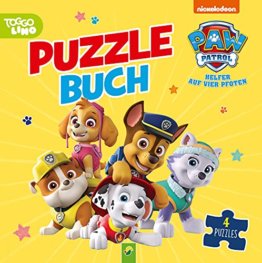 PAW Patrol Puzzlebuch | Mit 4 Puzzles á 12 Teilen: Toller Puzzlespaß für Kinder ab 3 Jahren - 1