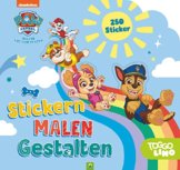 PAW Patrol Stickern, Malen, Gestalten. Mit 250 Stickern. Für Kinder ab 3 Jahren: Werde kreativ mit Chase, Marshall, Skye und den Hunden aus der Abenteuerbucht. Mit bunten Aufklebern - 1
