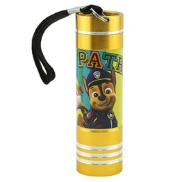Paw Patrol Taschenlampe, 9 LED-Taschenlampe mit Farben, LED-Taschenlampe für Kinder, mit TV-Figuren für Jungen ab 3 Jahren, Paw Patrol Gold - 1