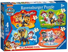 RAVENSBURGER 135336 3028 Paw Patrol – 4 große geformte Puzzles (10, 12, 14, 16 Teile) für Kinder ab 3 Jahren, - 1