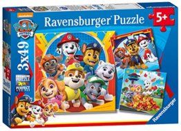 Ravensburger 5048 Paw Patrol 3 x 49 Teile Puzzle für Kinder ab 5 Jahren, 0 - 1