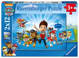 Ravensburger Kinderpuzzle - 07586 Ryder und die Paw Patrol - Puzzle für Kinder ab 3 Jahren, Paw Patrol Puzzle mit 2x12 Teilen - 1