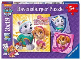 Ravensburger Kinderpuzzle - 08008 Bezaubernde Hundemädchen - Puzzle für Kinder ab 5 Jahren, Paw Patrol Puzzle mit 3x49 Teilen - 1