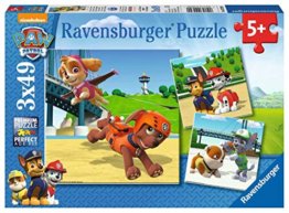 Ravensburger Kinderpuzzle - 09239 Team auf 4 Pfoten - Puzzle für Kinder ab 5 Jahren, Paw Patrol Puzzle mit 3x49 Teilen - 1