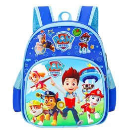 Runup Paw Dog Patrol Kindergartenrucksack Jungen, Kinderrucksack von 3-8 Jahre alt, blau leichtes wasserdichtes Rucksack für Jungen Mädchen Kindergarten Kleinkind - 1