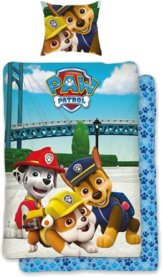 SkyBrands Paw Patrol Bettwäsche 135x200 80x80 Kissen-Bezug [Wendemotiv] Baumwolle | Paw Patrol Kinderbettwäsche Jungen Deutsche Größe mit ÖKO-TEX Siegel - 1