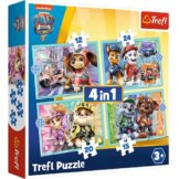 Trefl 34394 Paw Patrol 4 Sets Lustige Hunde Kinder ab 3 Jahren Puzzle, 71 - 1