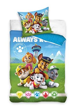 Viacom Paw Patrol Bettwäsche Bettbezug 135x200 80x80 Baumwolle, Blau, (PAW195012-4) - 1